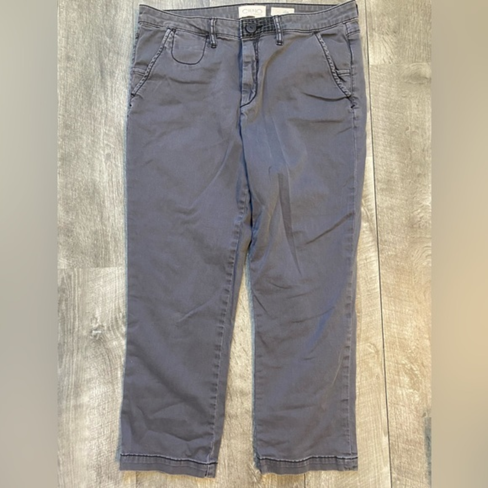 Chino by Anthropologie Slim Fit Cropped Gray Pants Women's Size‎ 30